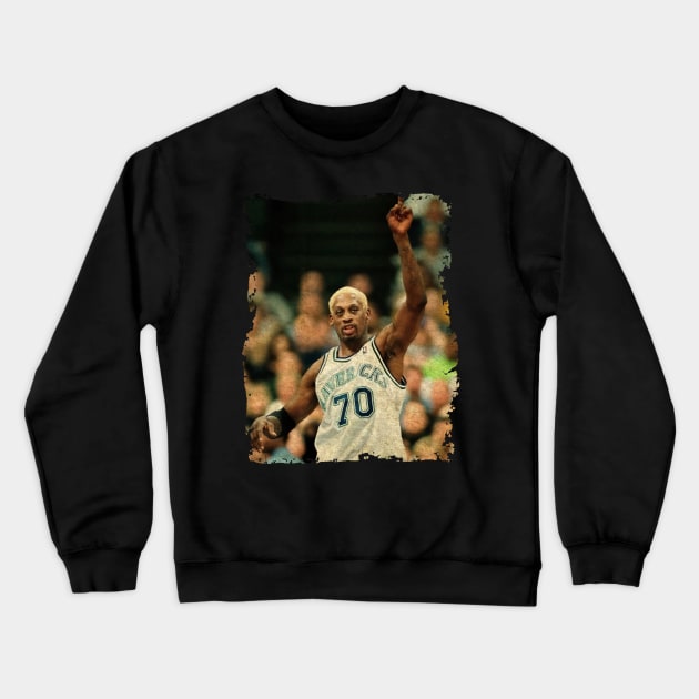 Dennis Rodman #70 in Dallas Mavericks Crewneck Sweatshirt by Omeshshopart